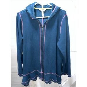 Matilda Jane Women's Hooded Zip Up Jacket Size XL Teal